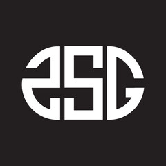 ZSG letter logo design. ZSG monogram initials letter logo concept. ZSG letter design in black background.ZSG letter logo design. ZSG monogram initials letter logo concept. ZSG letter design