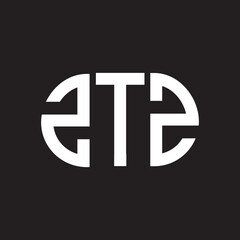 ZTZ letter logo design. ZTZ monogram initials letter logo concept. ZTZ letter design in black background.