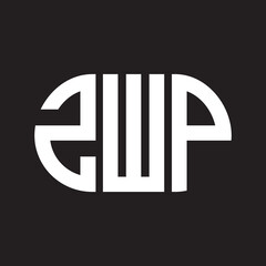 ZWP letter logo design. ZWP monogram initials letter logo concept. ZWP letter design in black background.