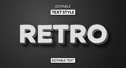 Editable text style effect - monochrome retro vintage text effect