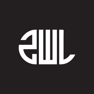 ZWL letter logo design. ZWL monogram initials letter logo concept. ZWL letter design in black background.
