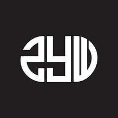 Obraz premium ZYW letter logo design. ZYW monogram initials letter logo concept. ZYW letter design in black background.