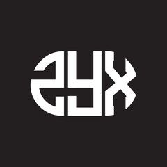 ZYX letter logo design. ZYX monogram initials letter logo concept. ZYX letter design in black background.