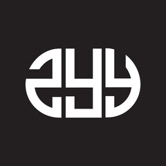 ZYY letter logo design. ZYY monogram initials letter logo concept. ZYY letter design in black background.
