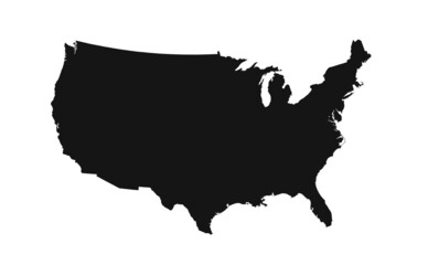 USA Map with federal states. Vector illustration. United States of American Map.