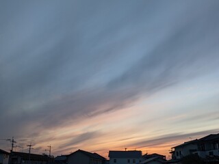 sunset over the city