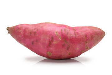 sweet potatoes on the white background