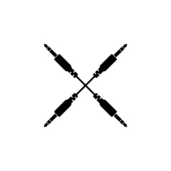 Audio jack icon isolated on white background