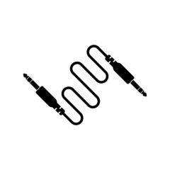 Audio jack icon isolated on white background
