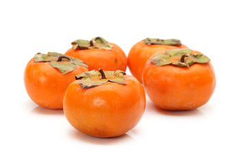 persimmon on white background