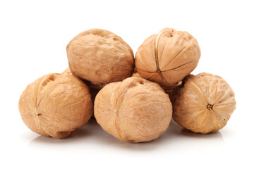 walnuts isolated on white background