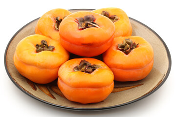 persimmon on a white background