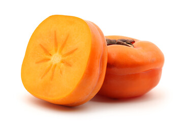 persimmon on a white background