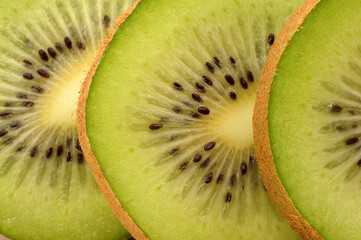kiwi fruit on white background 
