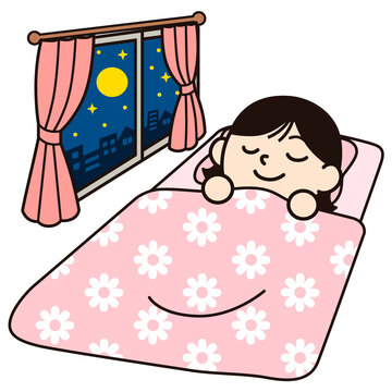 recommend clip art: ぐっすり眠る女性