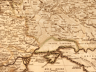 Fototapeta na wymiar 古地図　黒海周辺地域とウクライナ