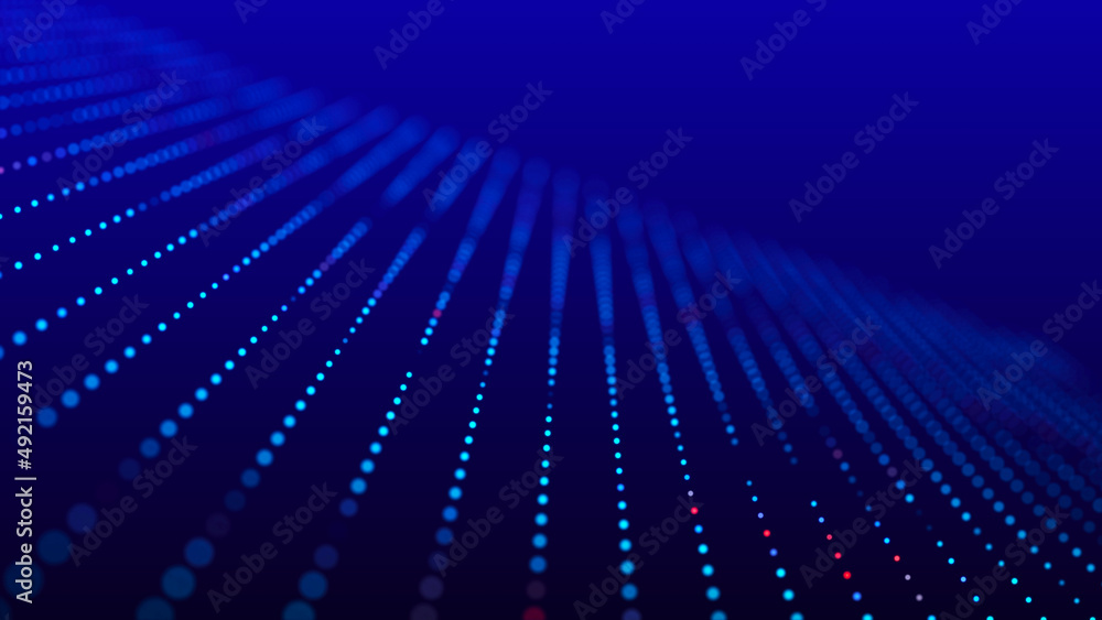 Poster abstract digital background science technology networks big data link 3d rendering.