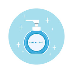 Alcohol sanitizer gel bottle template. Hand wash gel vector.