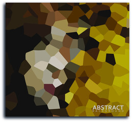 Mosaic portrait style painting. Abstract background. EPS 10.