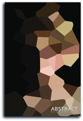 Mosaic portrait style painting. Abstract background. EPS 10.
