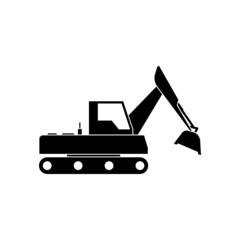 Excavator icon design template vector isolated illustration