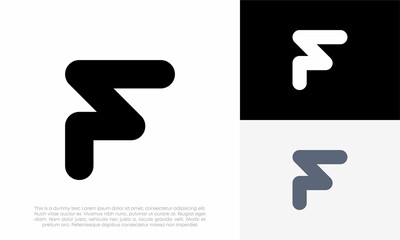 letter F logo initial vector icon design illustration