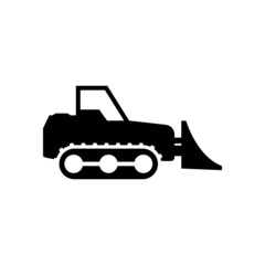 Bulldozer icon design template vector isolated illustration