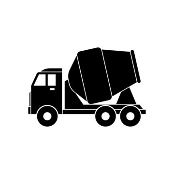 Cement truck icon design template vector isolated illustration