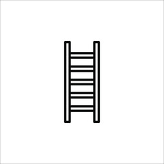 Ladder vector icon.Black vector icon isolated on white background