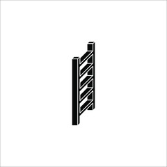 Ladder vector icon.Black vector icon isolated on white background