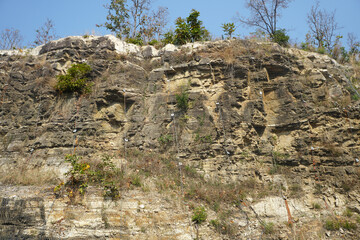 The geological structure is consists of gneiss metamorphic rocks and granite igneous rocks insert a...