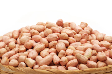peanuts on white background