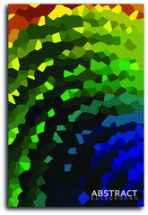 Mosaic rainbow portrait style painting. Abstract background. EPS 10.