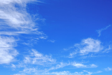 Naklejka na ściany i meble Beautiful summer sky with clouds