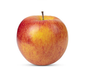 Red apple on white background.