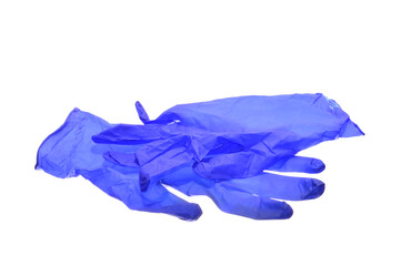rubber gloves isolated on white background