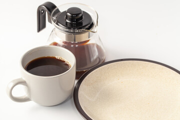 hot coffee in cup