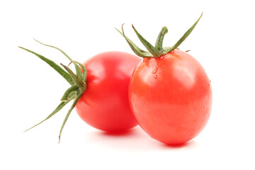 cherry tomatoes on white background 
