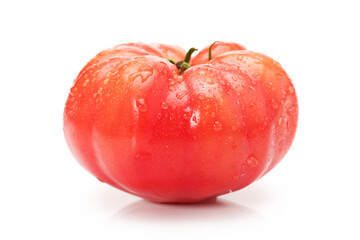 red tomato isolated on white