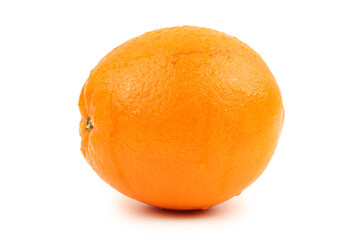 Whole orange fruit and his segments or cantles isolated on white background cutout