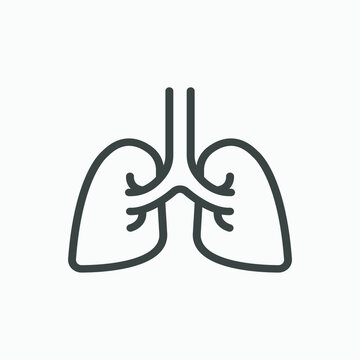 Lungs, organ, medicine, human, health, medical icon vector isolated 