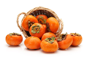 persimmon on a white background