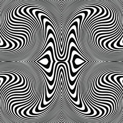 Abstract Black and White Geometric Stripes.hypnosis spiral.Seamless Black and white stripes background.seamless wave line patterns
