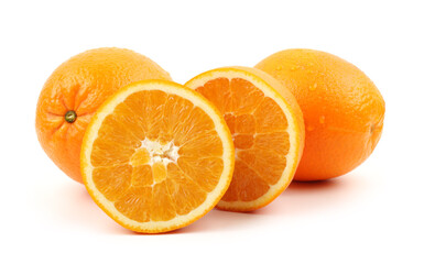 Orange mandarin or tangerine fruit isolated on white background
