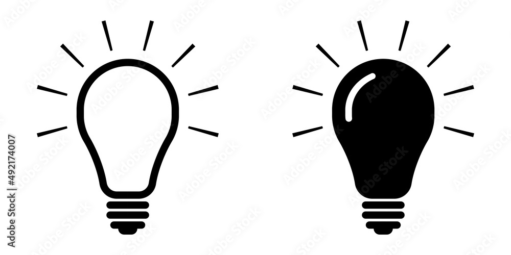 Poster ofvs2 outlinefilledvectorsign ofvs - light bulb vector icon . isolated transparent . idea / light . 