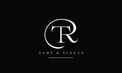 RT, TR, R, T abstract letters logo monogram - obrazy, fototapety, plakaty