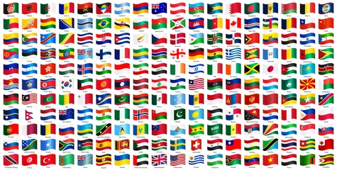 Fotobehang All world countries official national flags © magr80
