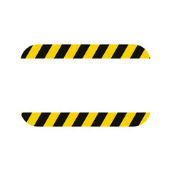 warning background with safety stripe motif with rounded rectangle shape and white open space