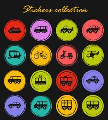 Public transport icons set