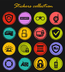 Security and protection icons set